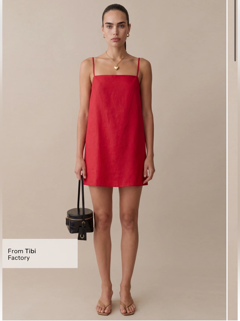 NWT Few Moda Rosalie Linen Dress size Small S Red Mini Kourt Tibi